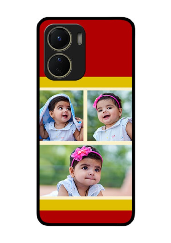 Vivo Y16 Custom Glass Mobile Case - Multiple Pic Upload Design
