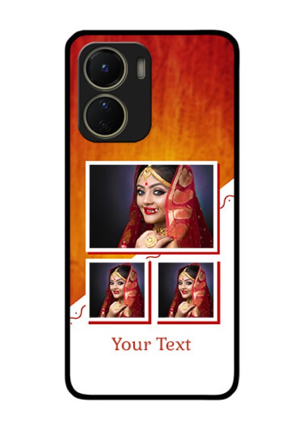 Vivo Y16 Custom Glass Phone Case - Wedding Memories Design