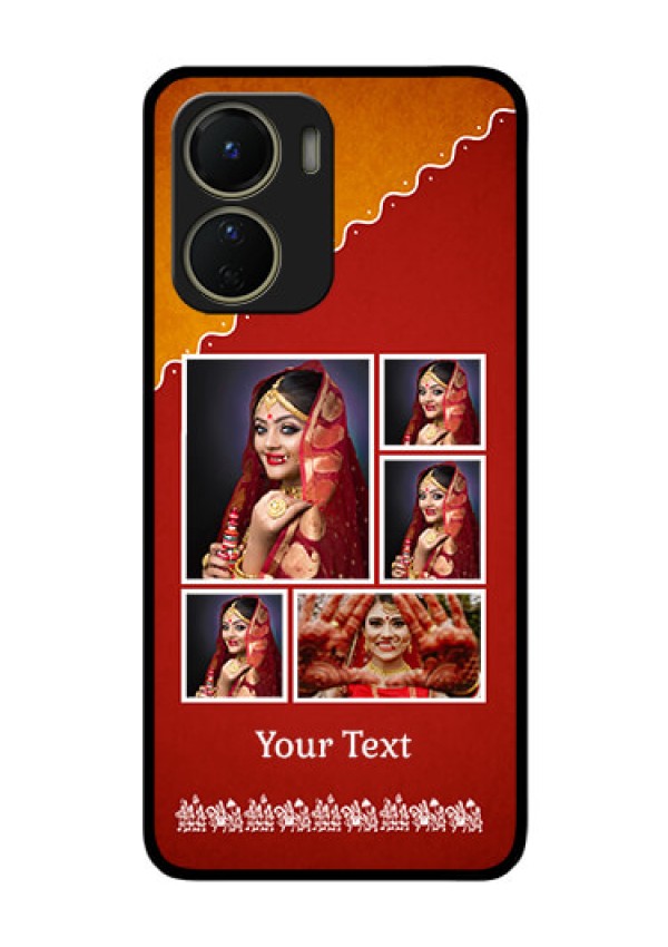 Vivo Y16 Personalized Glass Phone Case - Wedding Pic Upload Design
