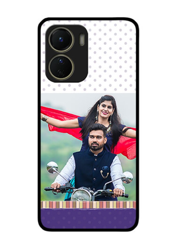 Vivo Y16 Photo Printing on Glass Case - Cute Family Design