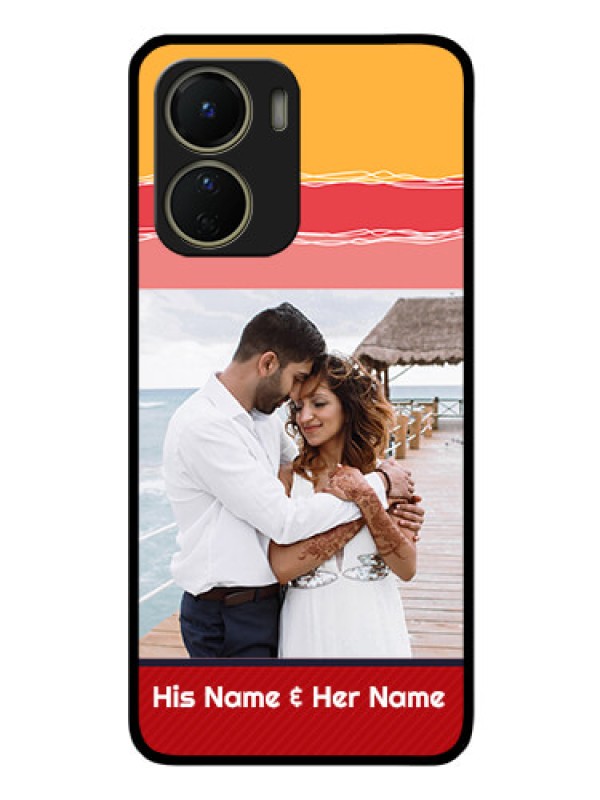 Custom Vivo Y16 Custom Glass Mobile Case - Colorful Case Design