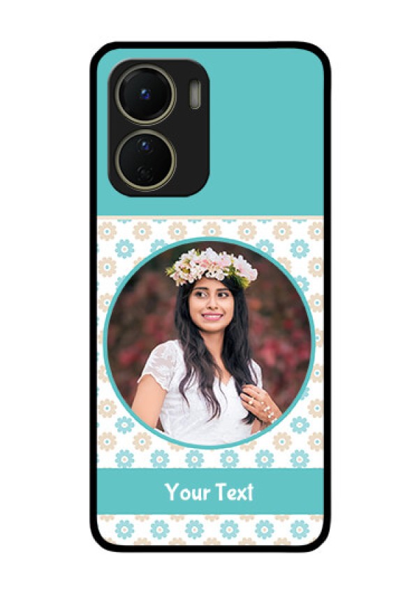 Vivo Y16 Custom Glass Mobile Case - Beautiful Flowers Design