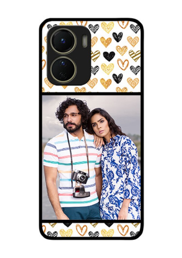 Vivo Y16 Photo Printing on Glass Case - Love Symbol Design