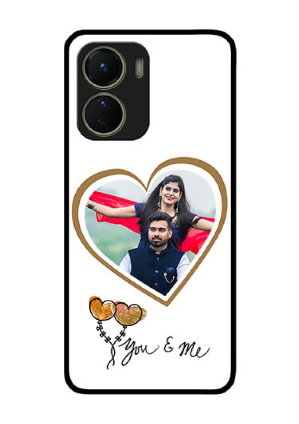 Vivo Y16 Custom Glass Mobile Case - You & Me Design