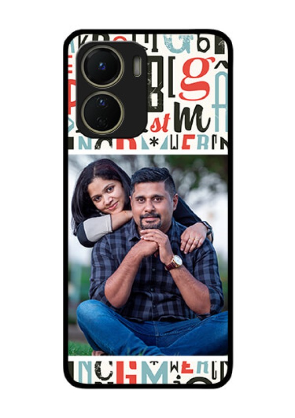 Vivo Y16 Personalized Glass Phone Case - Alphabet Design