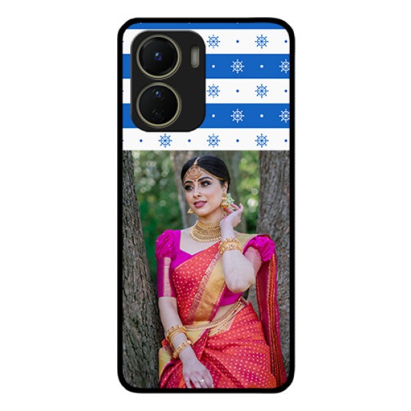 Vivo Y16 Photo Printing on Glass Case - Snow Pattern Design