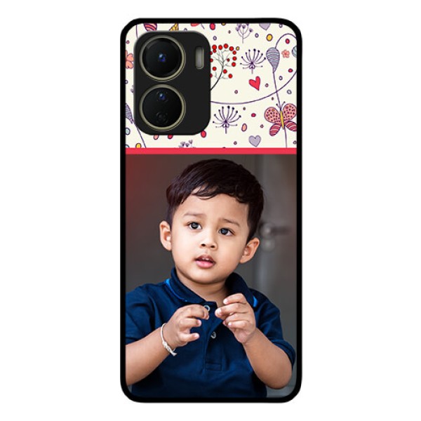 Vivo Y16 Custom Glass Mobile Case - Premium Floral Design