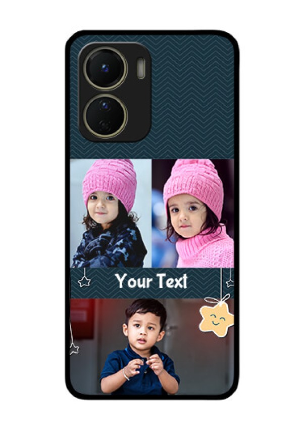 Vivo Y16 Custom Glass Mobile Case - Hanging Stars Design