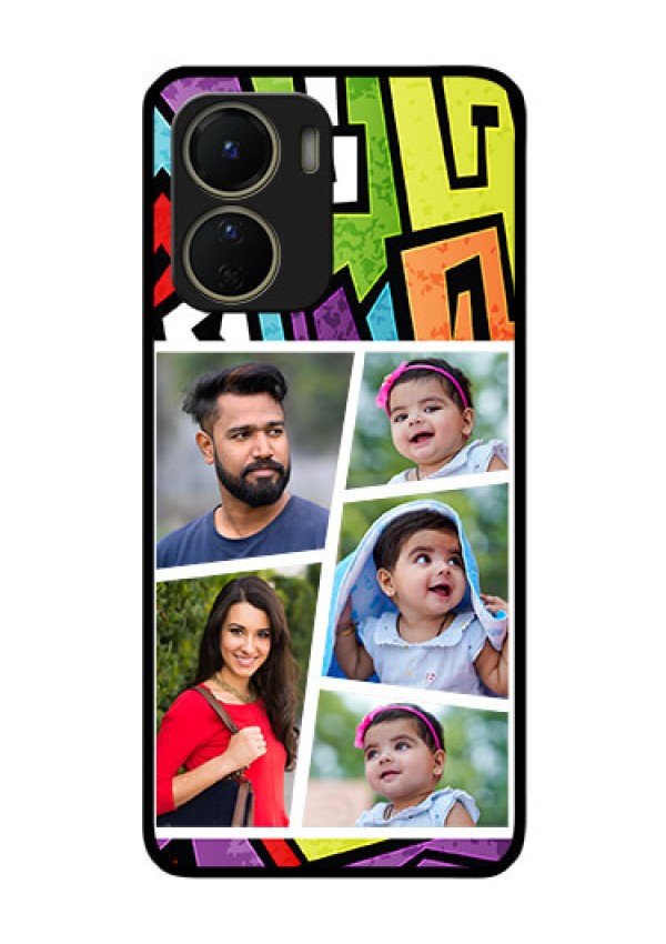 Vivo Y16 Custom Glass Phone Case - Graffiti pattern Design