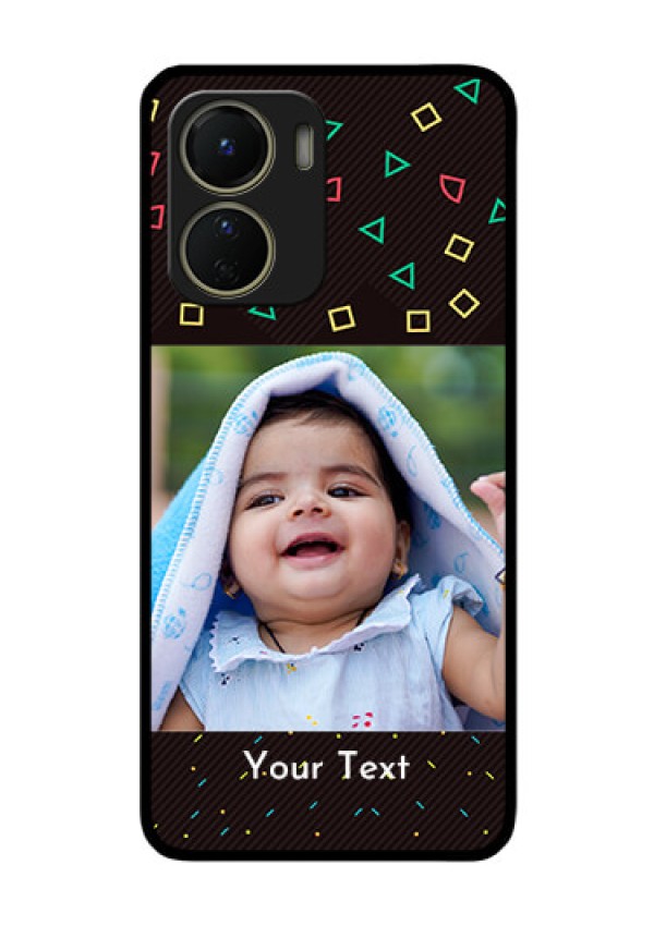 Vivo Y16 Custom Glass Phone Case - with confetti birthday design