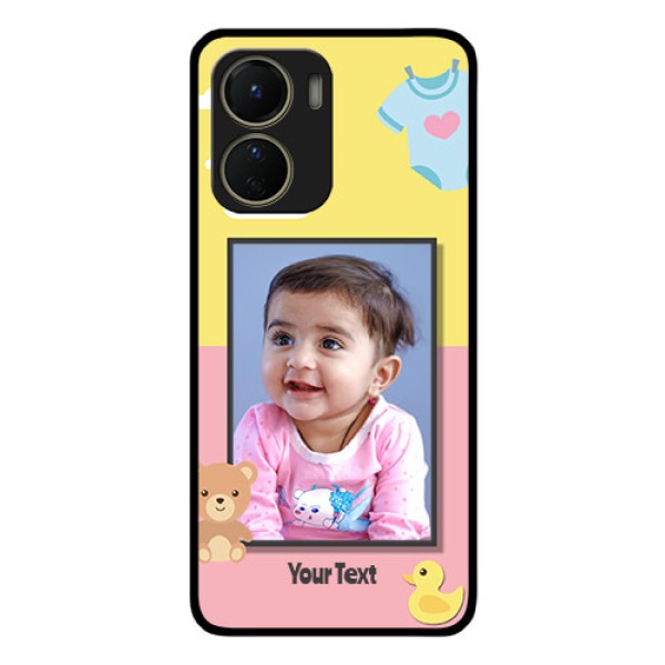 Vivo Y16 Photo Printing on Glass Case - Kids 2 Color Design