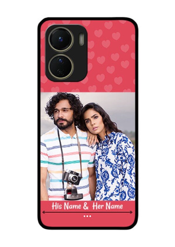 Vivo Y16 Photo Printing on Glass Case - Simple Love Design
