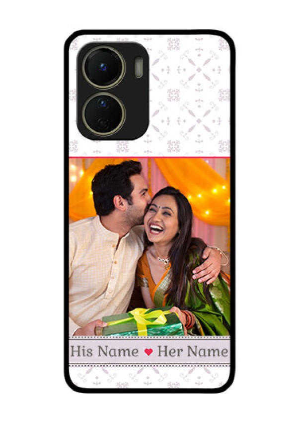 Vivo Y16 Custom Glass Mobile Case - with Photo and Ethnic Design