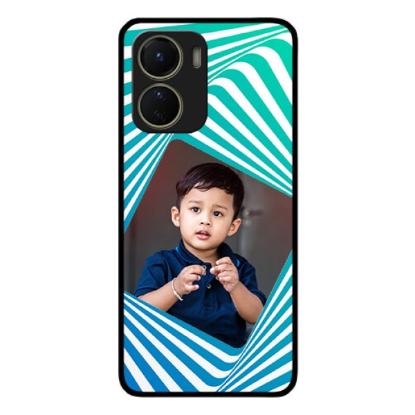 Vivo Y16 Personalized Glass Phone Case - Abstract Spiral Design Vivo Y16 Personalized Glass Phone Case - Abstract Spiral Design