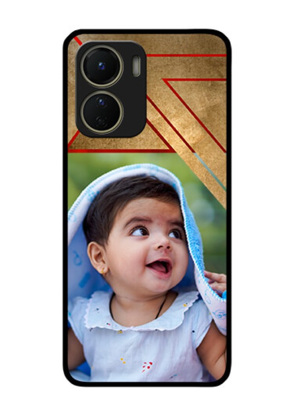 Vivo Y16 Personalized Glass Phone Case - Gradient Abstract Texture Design