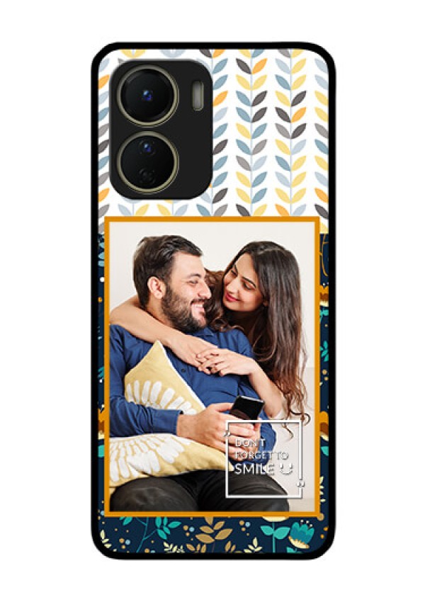 Vivo Y16 Custom Glass Mobile Case - Pattern Design