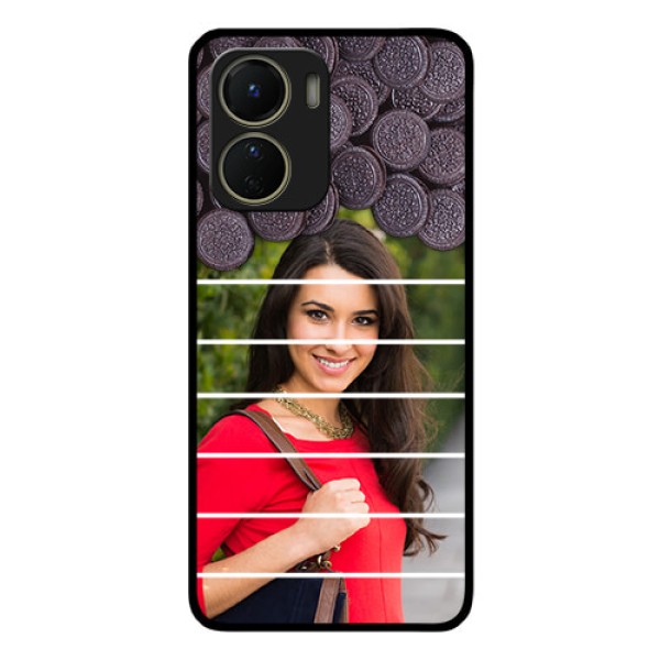 Vivo Y16 Custom Glass Phone Case - with Oreo Biscuit Design