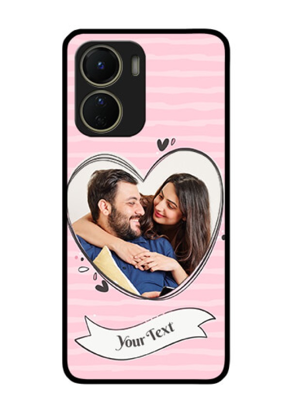 Vivo Y16 Custom Glass Phone Case - Vintage Heart Design