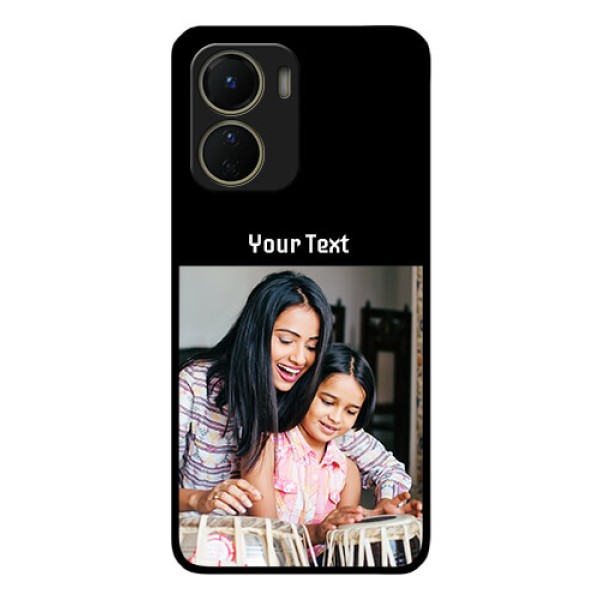 Vivo Y16 Photo with Name on Glass Phone Case