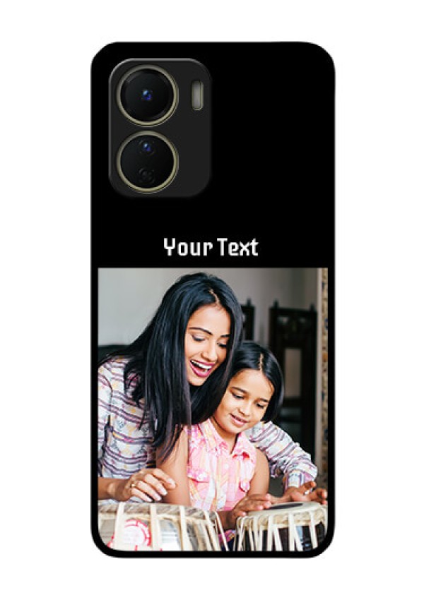 Vivo Y16 Photo with Name on Glass Phone Case