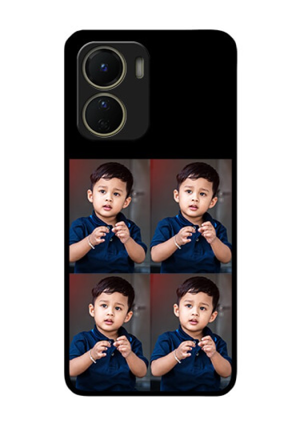 Vivo Y16 4 Image Holder on Glass Mobile Cover