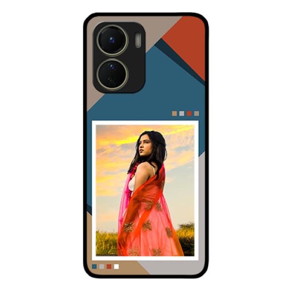 Vivo Y16 Personalized Glass Phone Case - Retro color pallet Design Vivo Y16 Personalized Glass Phone Case - Retro color pallet Design