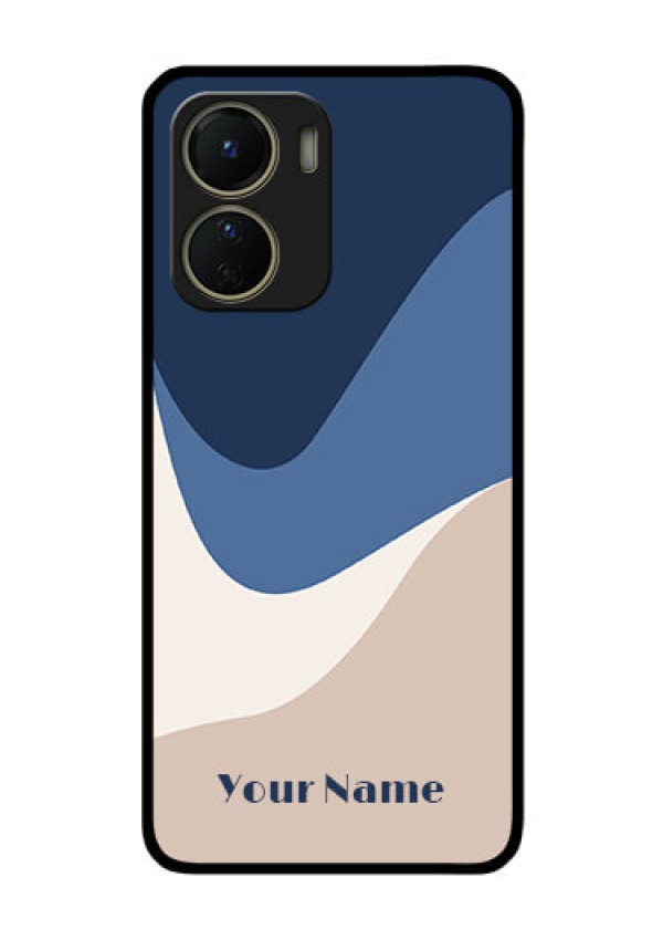 Vivo Y16 Custom Glass Phone Case - Abstract Drip Art Design