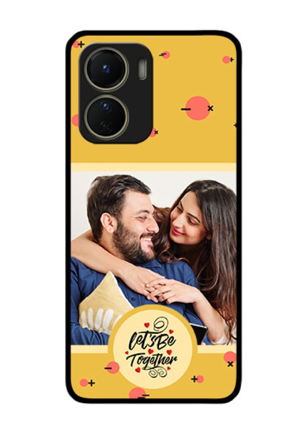 Vivo Y16 Photo Printing on Glass Case - Lets be Together Design