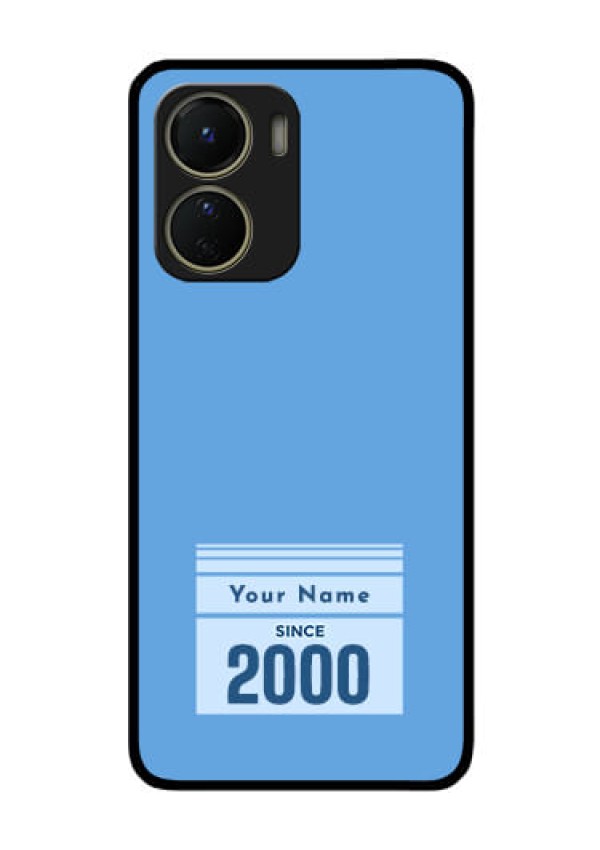 Vivo Y16 Custom Glass Mobile Case - Custom Year of birth Design