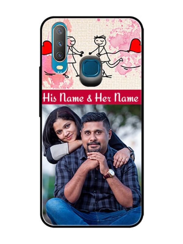 Custom Vivo Y17 Photo Printing on Glass Case  - You and Me Case Design