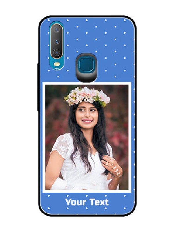 Custom Vivo Y17 Photo Printing on Glass Case  - Polka dots design