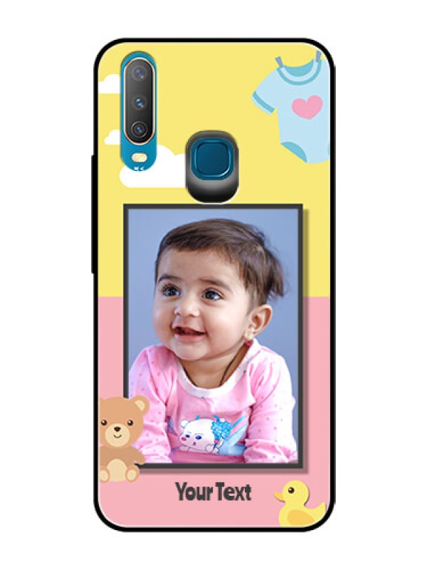 Custom Vivo Y17 Photo Printing on Glass Case  - Kids 2 Color Design