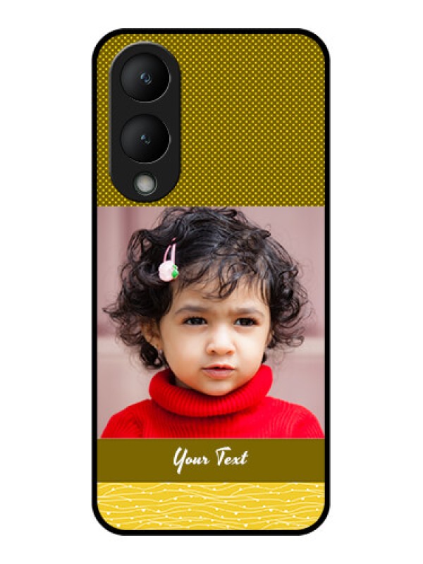 Custom Vivo Y17s Custom Glass Phone Case - Simple Green Color Design