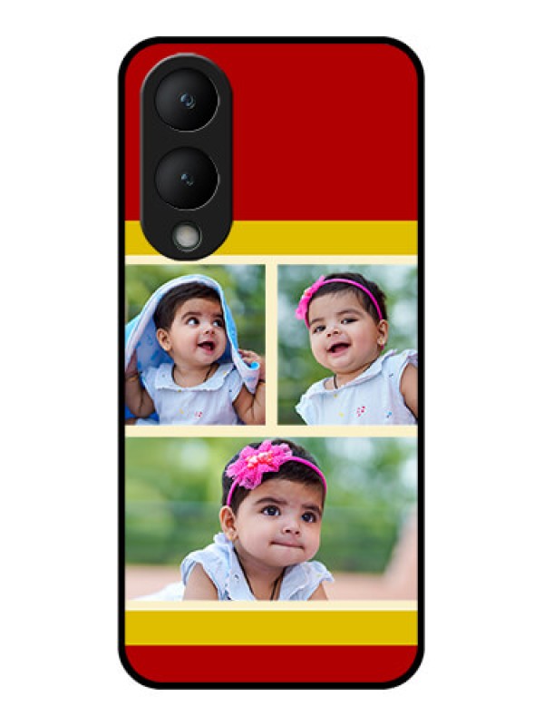 Custom Vivo Y17s Custom Glass Phone Case - Multiple Pic Upload Design