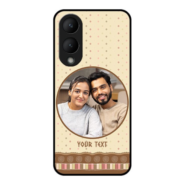 Vivo Y17s Custom Glass Phone Case - Brown Dotted Mobile Case Design Vivo Y17s Custom Glass Phone Case - Brown Dotted Mobile Case Design