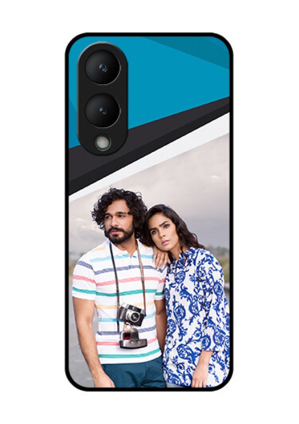 Vivo Y17s Custom Glass Phone Case - Simple Pattern Photo Upload Design