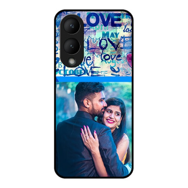 Vivo Y17s Custom Glass Phone Case - Colorful Love Design