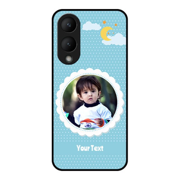 Vivo Y17s Custom Glass Phone Case - Violet Pattern Design