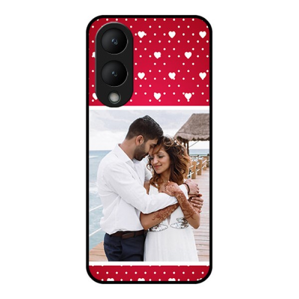 Vivo Y17s Custom Glass Phone Case - Hearts Mobile Case Design Vivo Y17s Custom Glass Phone Case - Hearts Mobile Case Design