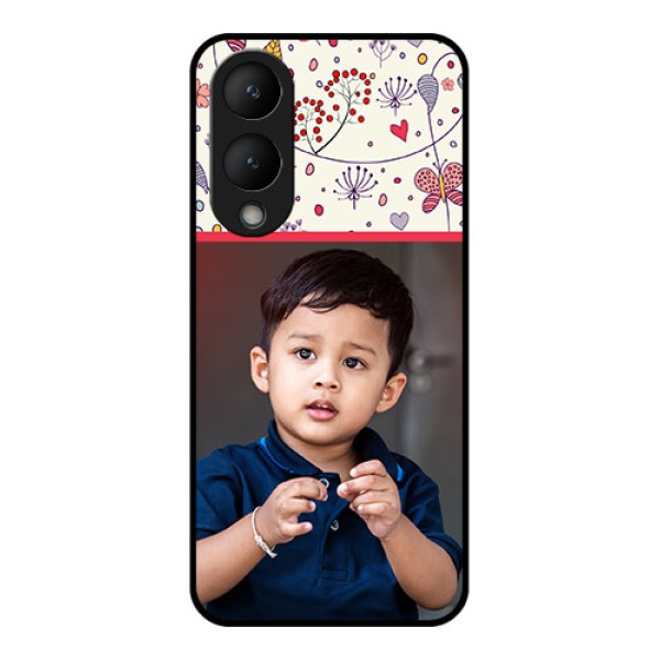 Vivo Y17s Custom Glass Phone Case - Premium Floral Design