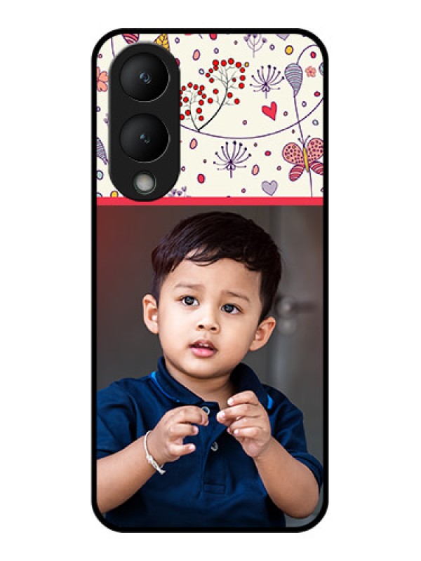 Custom Vivo Y17s Custom Glass Phone Case - Premium Floral Design