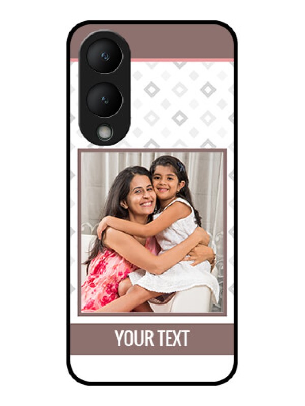 Custom Vivo Y17s Custom Glass Phone Case - Simple Diamond Design