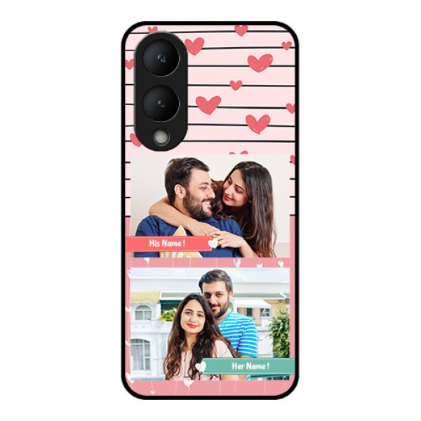 Vivo Y17s Custom Glass Phone Case - Photo With Heart Design