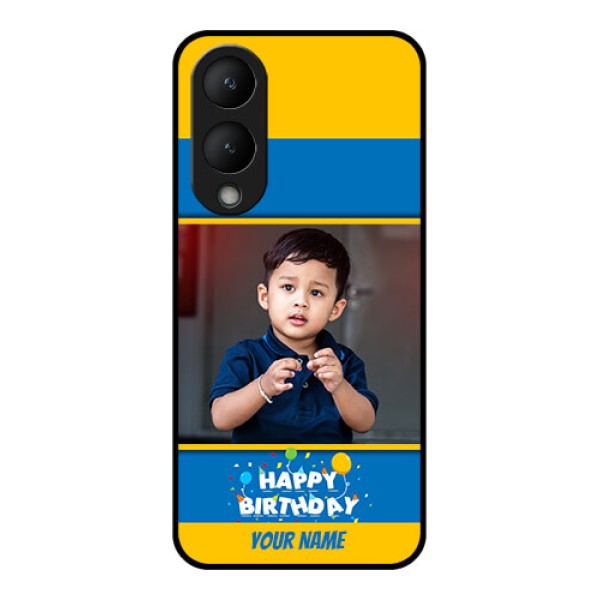 Vivo Y17s Custom Glass Phone Case - Birthday Wishes Design