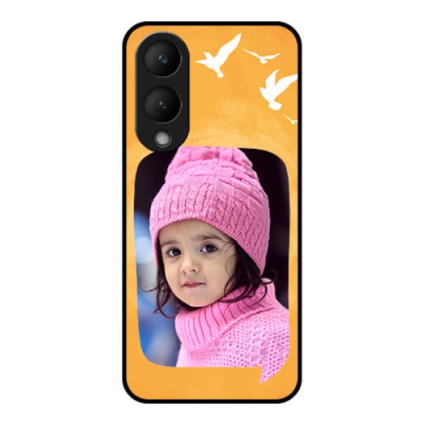 Vivo Y17s Custom Glass Phone Case - Water Color Design With Bird Icons Vivo Y17s Custom Glass Phone Case - Water Color Design With Bird Icons
