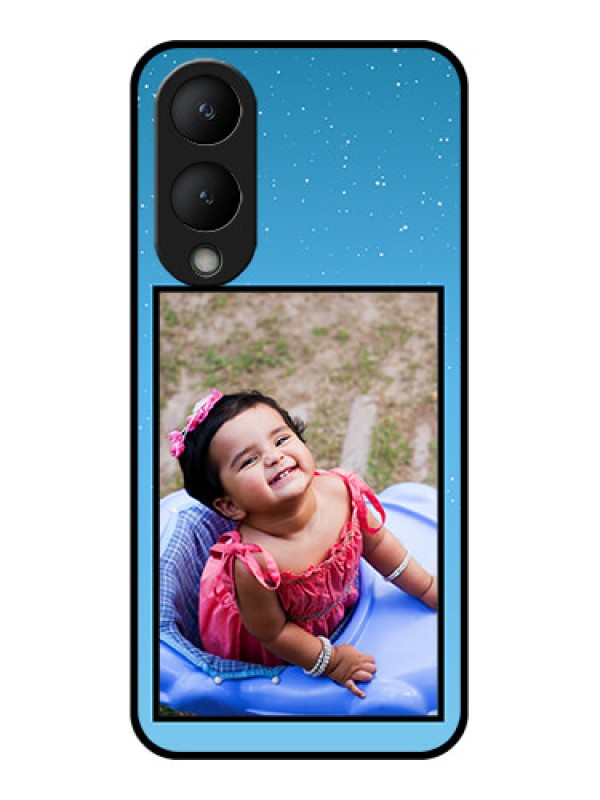 Custom Vivo Y17s Custom Glass Phone Case - Wave Pattern Colorful Design