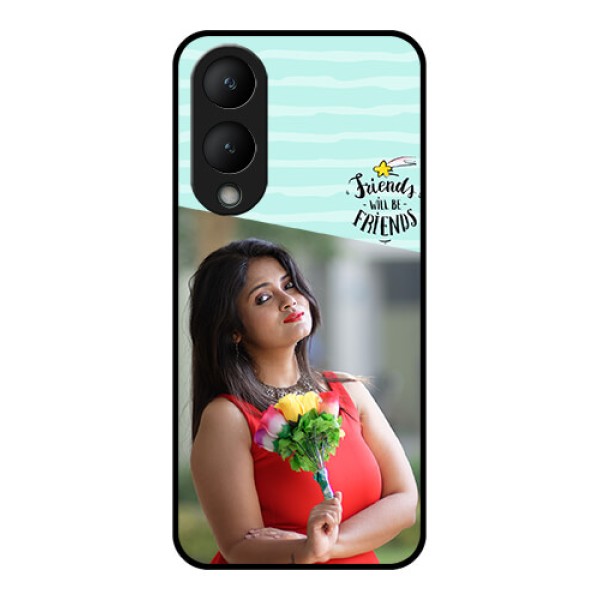 Vivo Y17s Custom Glass Phone Case - Friends Picture Icon Design