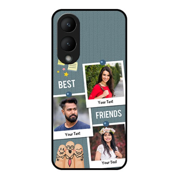 Vivo Y17s Custom Glass Phone Case - Sticky Frames And Friendship Design Vivo Y17s Custom Glass Phone Case - Sticky Frames And Friendship Design