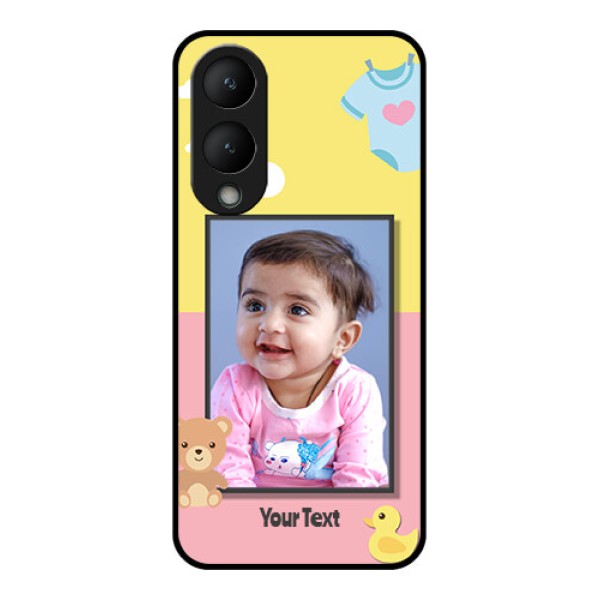 Vivo Y17s Custom Glass Phone Case - Kids 2 Color Design