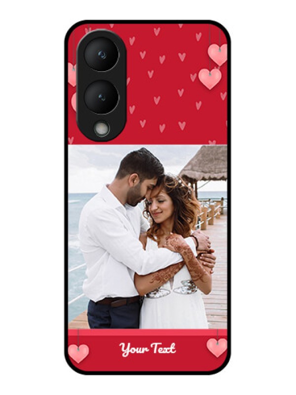 Custom Vivo Y17s Custom Glass Phone Case - Valentines Day Design
